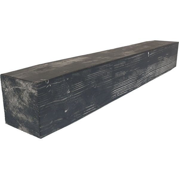 Ekena Millwork Sandblasted Faux Wood Fireplace Mantel, Vintage Ash, 4"H x 6"D x 60"W MANUSD04X06X60VS